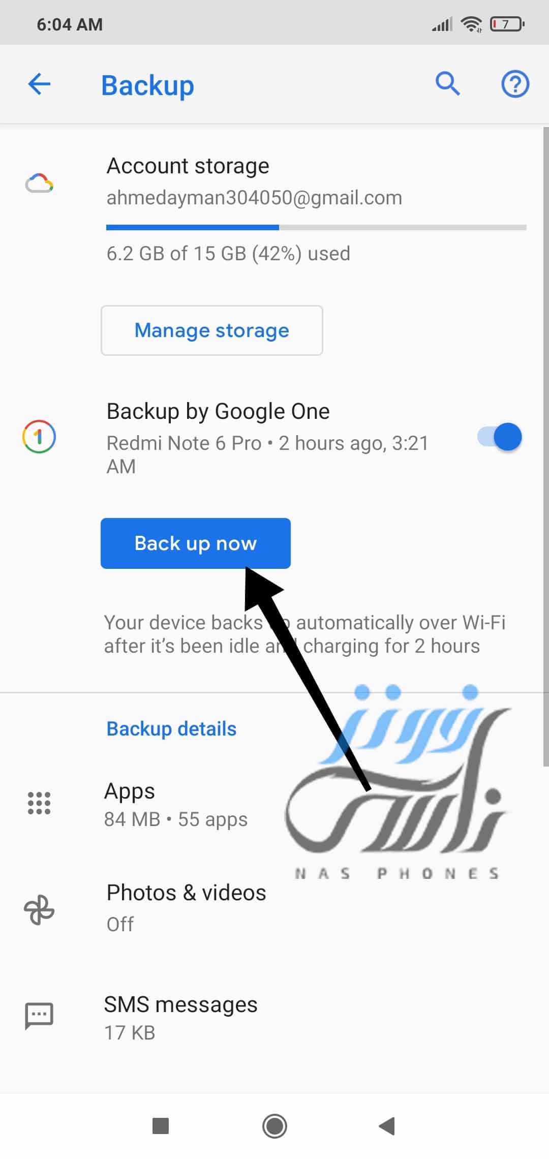 استرجاع النسخة الاحتياطية من Google Drive للاندرويد