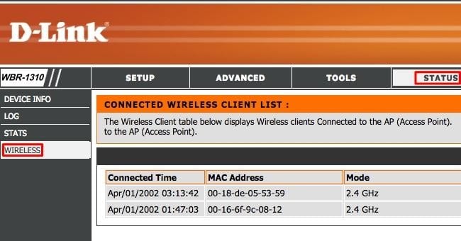 طرق معرفة عدد المتصلين بالراوتر وعناوين ال ip  الخاصة بهم